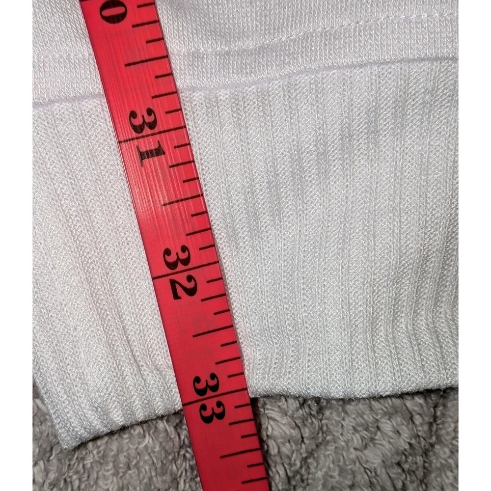 Theo & Spence White Lightning Bolt Print‎ Jogger Lounge Pants - L NWT $54